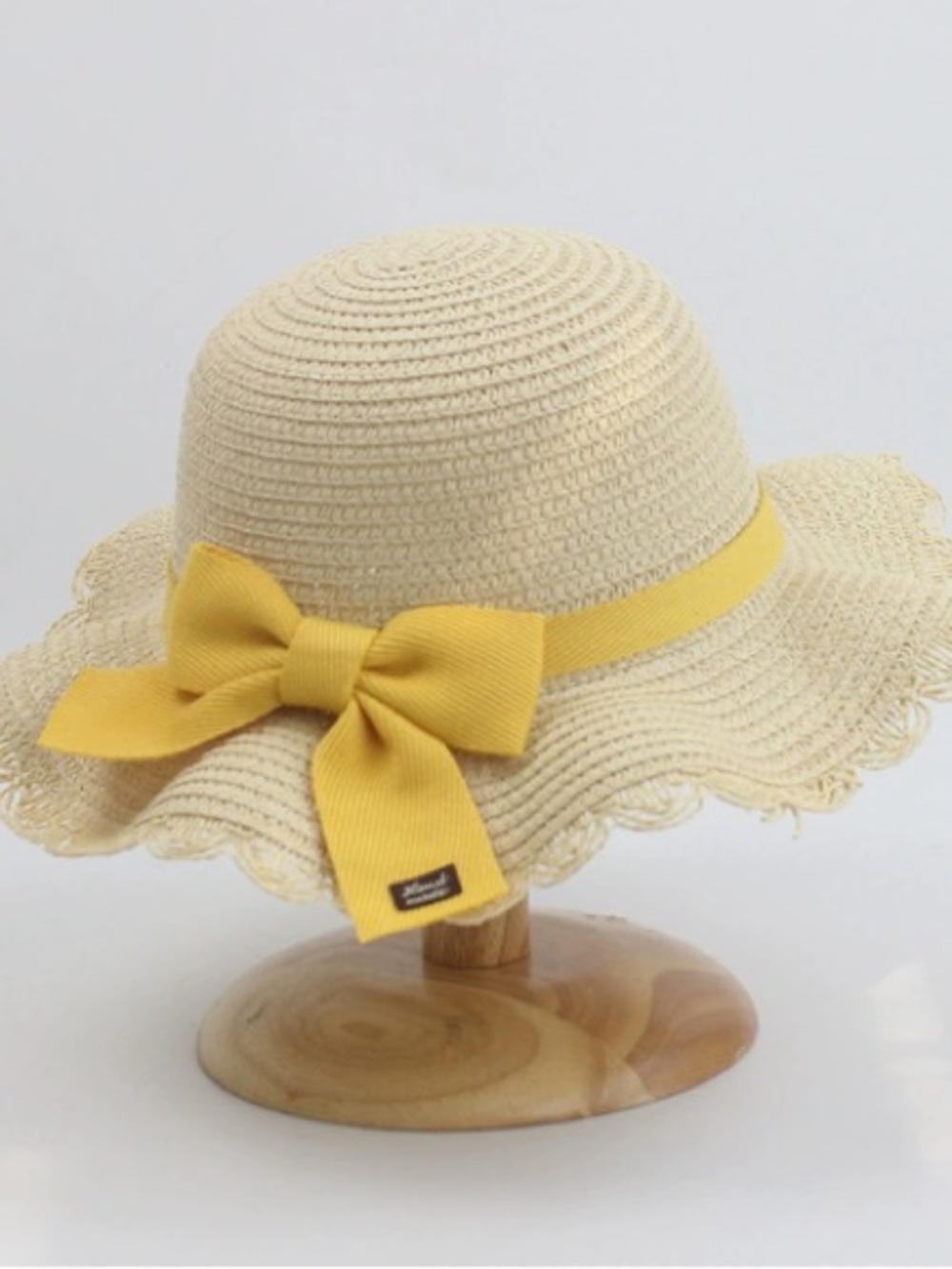 Straw Sun Hat with Yellow Bow